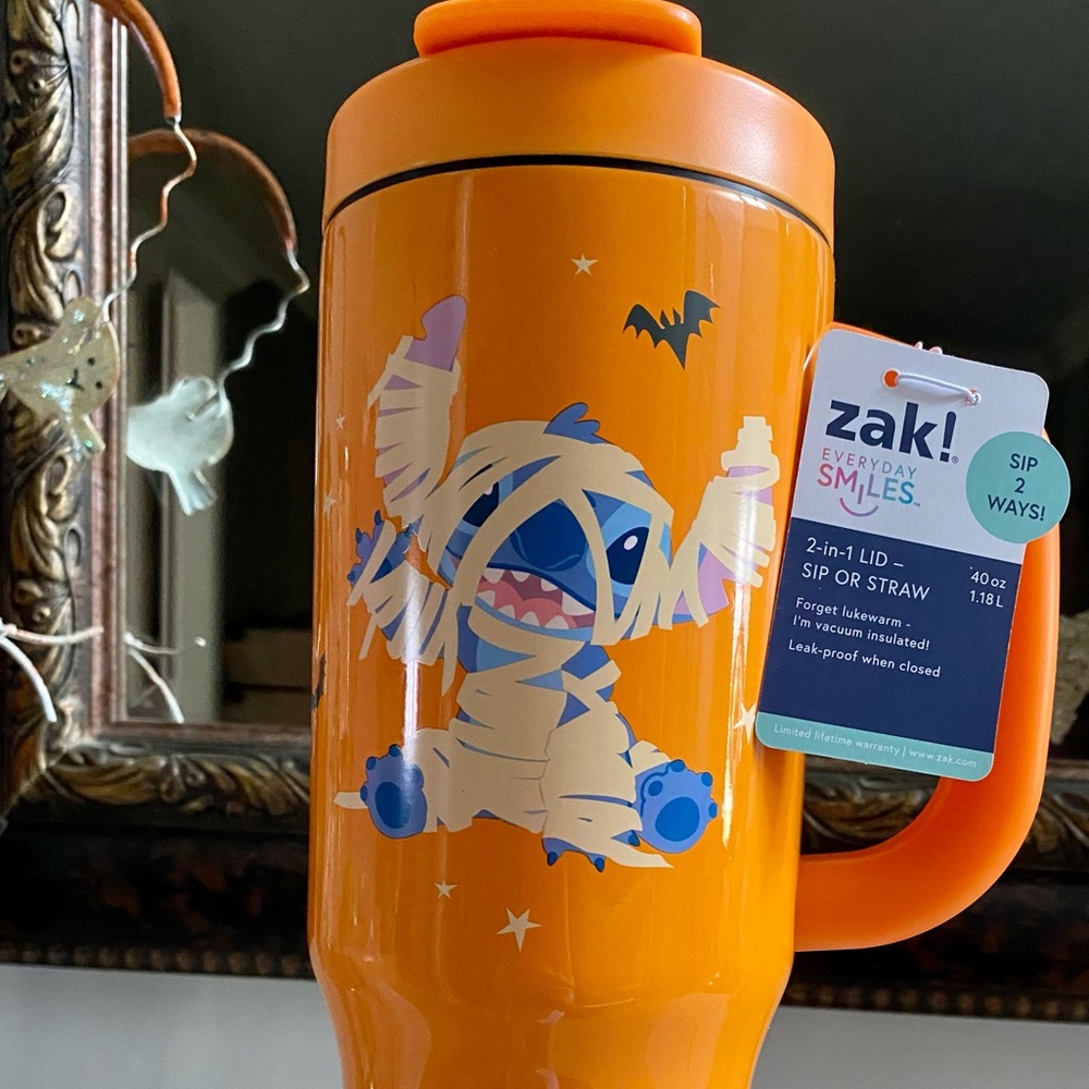 zak! Disney Lilo & Stitch Halloween Stainless Steel Sutton 2-In-1 Tumbler ✨40 oz